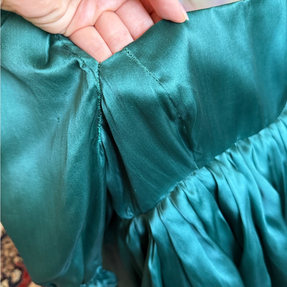 Selkie Silk Elf Puff Dress Green Large *READ DESCRIPTION* - Picture 7 of 9